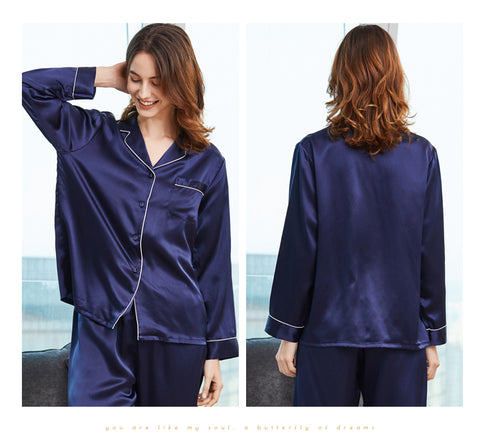 women's pure Silk chic Pajama set