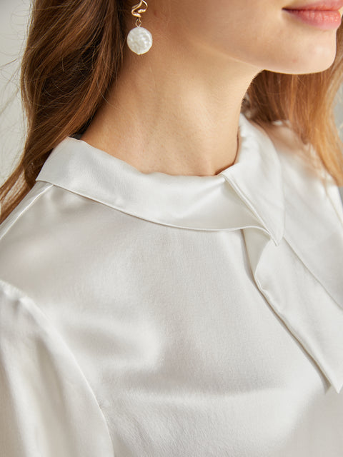 100% Pure Women's Silk Shirt Blouse & Skrit Set office Wear for Ladies [ 2PCS ]