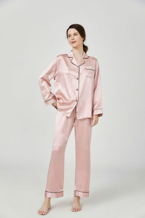 19 / 22 Momme  long sleeve silk Pajama Set for women