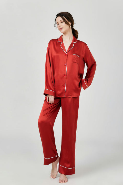 19 / 22 Momme  long sleeve silk Pajama Set for women