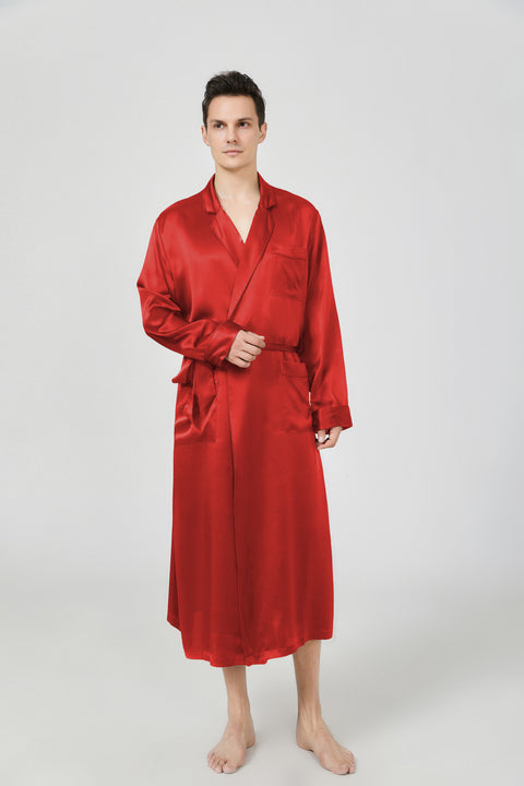 Men's Silk Robe With Three Pockets