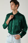 Silk Blouse for men with chest pockets