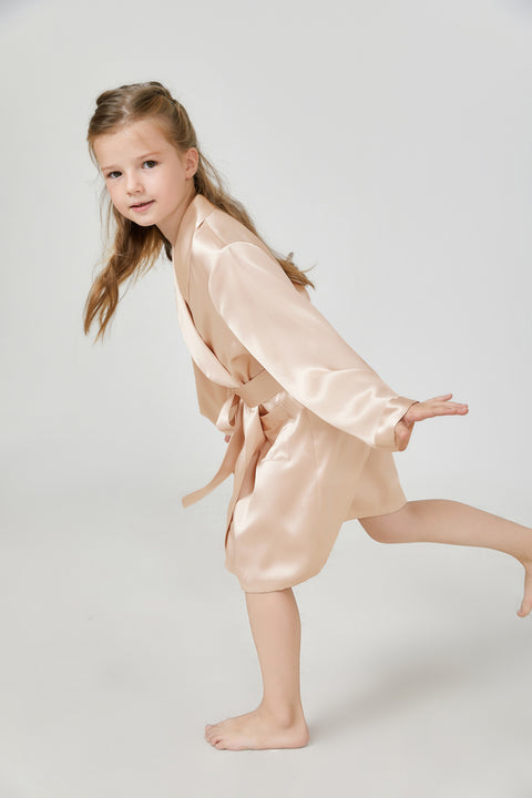 Children's Silk Robe  With Pockets