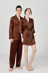 22 Momme Luxurious Red Pajamas Set For Couple