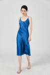 Long & Close Fitting Silk Slip Nightgown