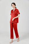 19/22 MommeClassic Short Sleeve Silk Pajamas Set