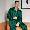 100% pure Silk Pajamas for men Notched Collar