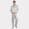 100% pure Silk Pajamas for men Notched Collar