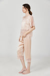Pullover Lace Silk Pajamas Set