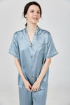 19/22 MommeClassic Short Sleeve Silk Pajamas Set