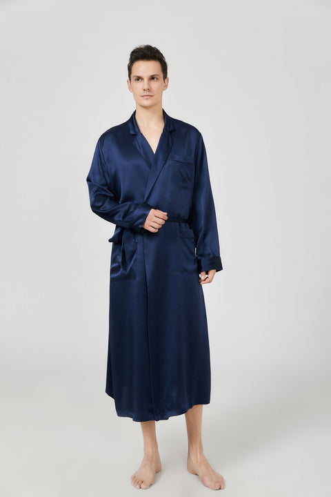 Men's Silk Robe With Three Pockets