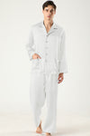 Classic Long Sleeve Silk Pajama Set for men