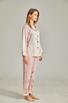 Luxury 100% Pure Silk Matching Couple Pajamas Animal Printed