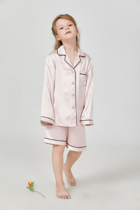 Luxury Mulberry Silk Pajamas Set For Girl