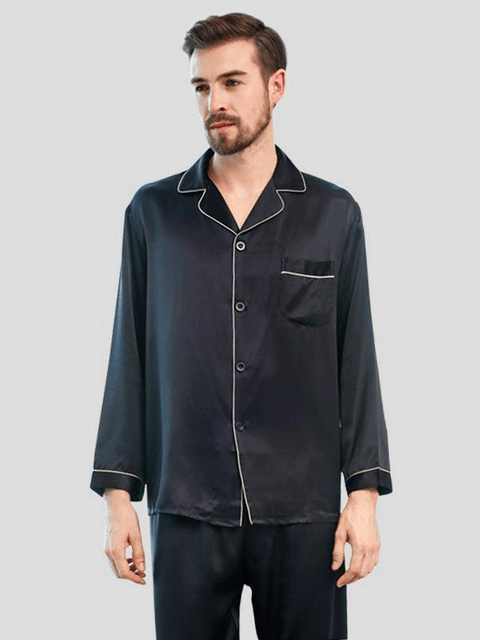 Asilklife Classic Silk Pajamas Set for Men | Multi-Colors Selected