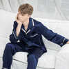 Asilklife Luxury Notched Collar Silk Pajamas Set For Men