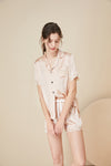 Asilklife Luxury LaceShort Silk Pajamas Set| Two color
