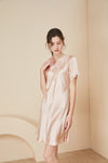 Asilklife Elegant Lace Silk Nightgown| Two color
