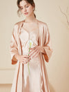 Asilklife LuxurySilkNightgown& Robe SetForWomen| twocolorselected
