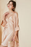 Asilklife LuxurySilkNightgown& Robe SetForWomen| twocolorselected