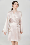Short Mulberry Silk Robe For Women With packet