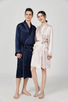Matching couple Pajama Set 100% pure silk robe