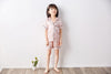 Girls' Silk Pajamas Set with Trimming Kids Cute Silk Night Wear Shorts set