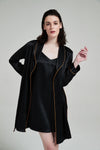 Short Silk Nightgown & Robe Set