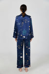 19 Momme Printed Long Silk Pajamas Set