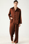 Classic Long Sleeve Silk Pajama Set for men