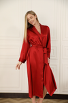 Women's Silk Classic V-neck Long Silk Robe