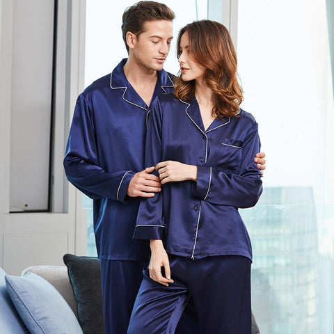 22 Momme Luxury Classic Matching Couple Silk Pajamas