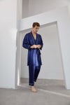 Men's Silk Robe with long Pant set (2 pcs )