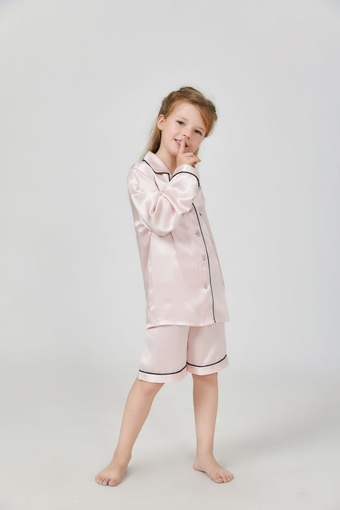 Luxury Mulberry Silk Pajamas Set For Girl