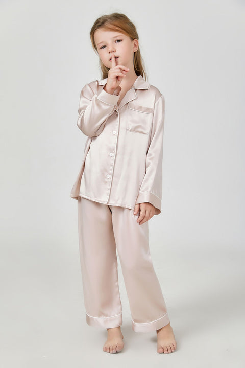 19 Momme Matching family pajamas Classic silk pyjama set