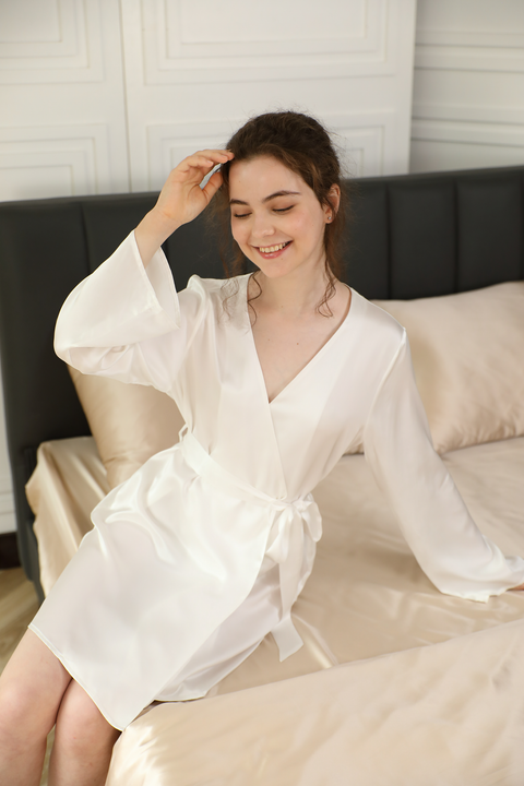 Silk Robe for women sexy mini kimono style
