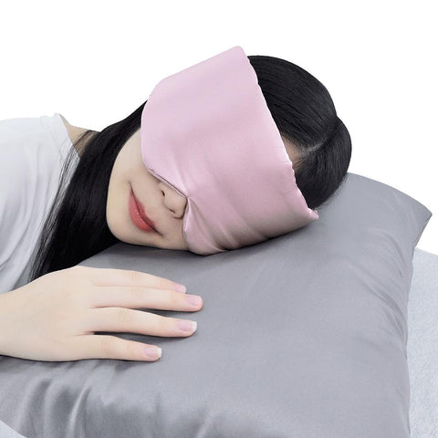Masque pour les yeux en pure soie grand format double face 