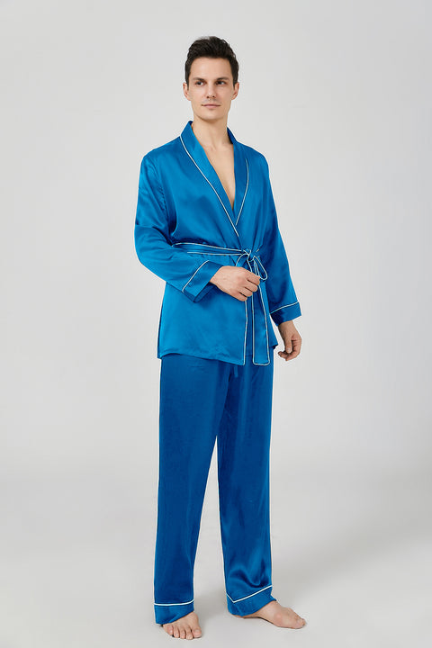 Men's Coco Collection Silk Kimono Pajama Set