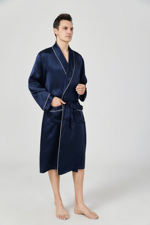 Matching couple Pajama Set 100% pure silk robe