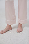 Women Drawstring Silk Pajams Long Pants With Pockets