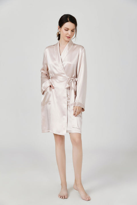 22 Momme Luxury Mulberry Silk Matching Pajamas Set For Mother and Daughter