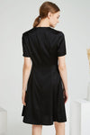 Silk Shirt Dress Midi A-line Dress For Women