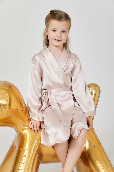 Children's Silk Robe  With Pockets