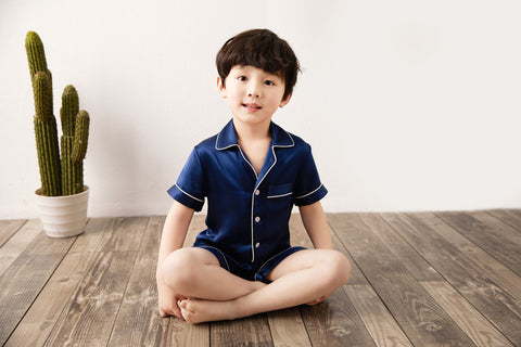 Boys short Silk Pajamas Set Kids' Classic PJS