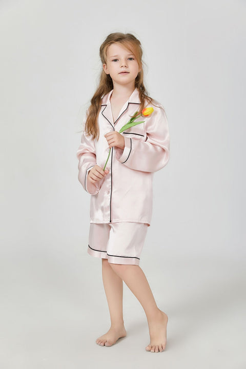 Luxury Mulberry Silk Pajamas Set For Girl