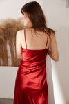 silk midi nightgown V-Neck