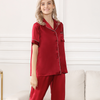 Asilklife 19 Momme Chic Trimmed Silk Couple Pajamas Sets